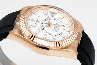Sky Dweller Rose Gold Black Dial Oysterflex Watch