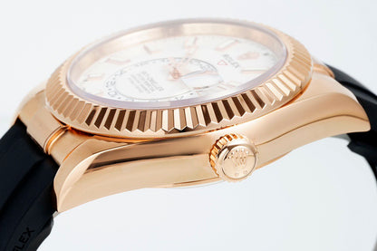 Sky Dweller Rose Gold Black Dial Oysterflex Watch