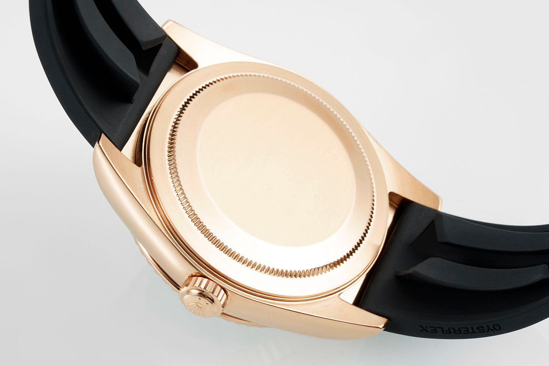 Sky Dweller Rose Gold Black Dial Oysterflex Watch