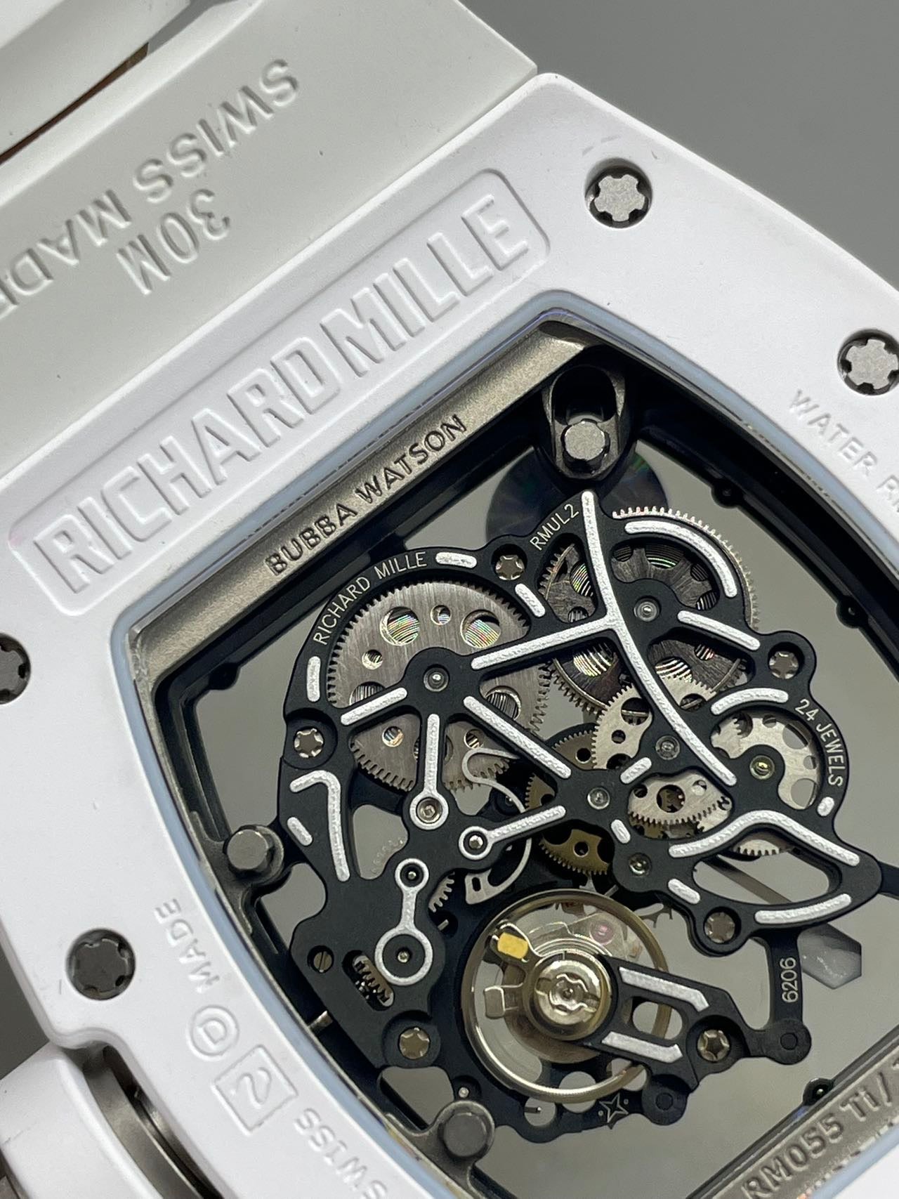 RM35 Americas Skeleton Blue Dial Black Strap Watch
