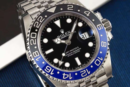GMT Master II Pepsi Black Dial Jubilee Bracelet Watch