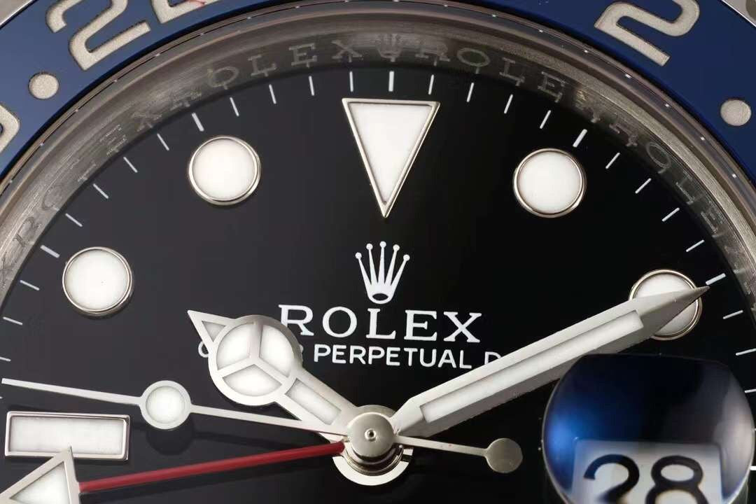 GMT Master II Pepsi Black Dial Jubilee Bracelet Watch