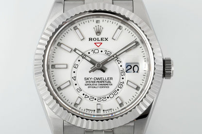 Sky Dweller White Dial Jubilee Bracelet Watch