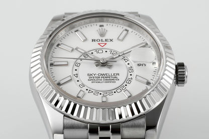 Sky Dweller White Dial Jubilee Bracelet Watch