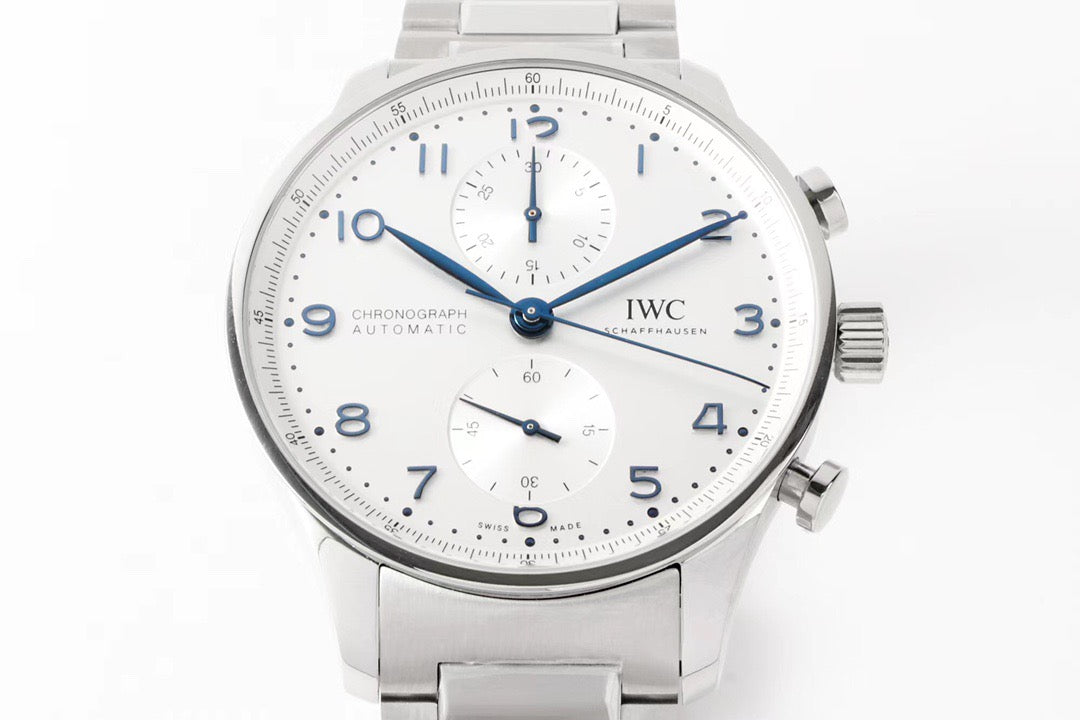 Schaffhausen Portugieser Chronograph Turquoise Blue Dial Watch