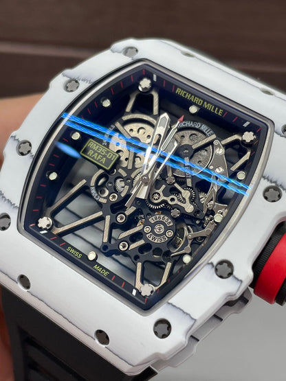 RM 35-01 Rafael Nadal Skeleton Automatic Watch White Case