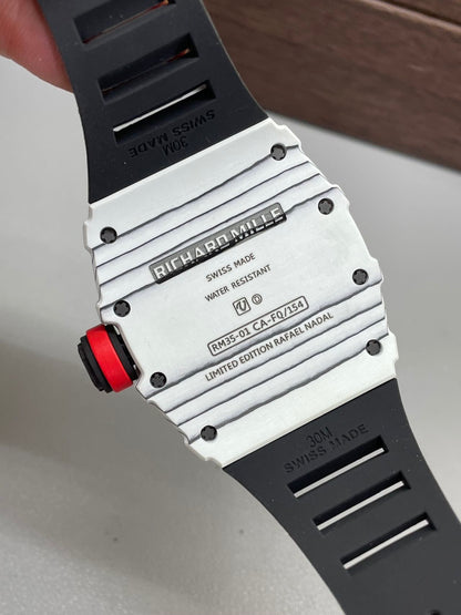 RM 35-01 Rafael Nadal Skeleton Automatic Watch White Case