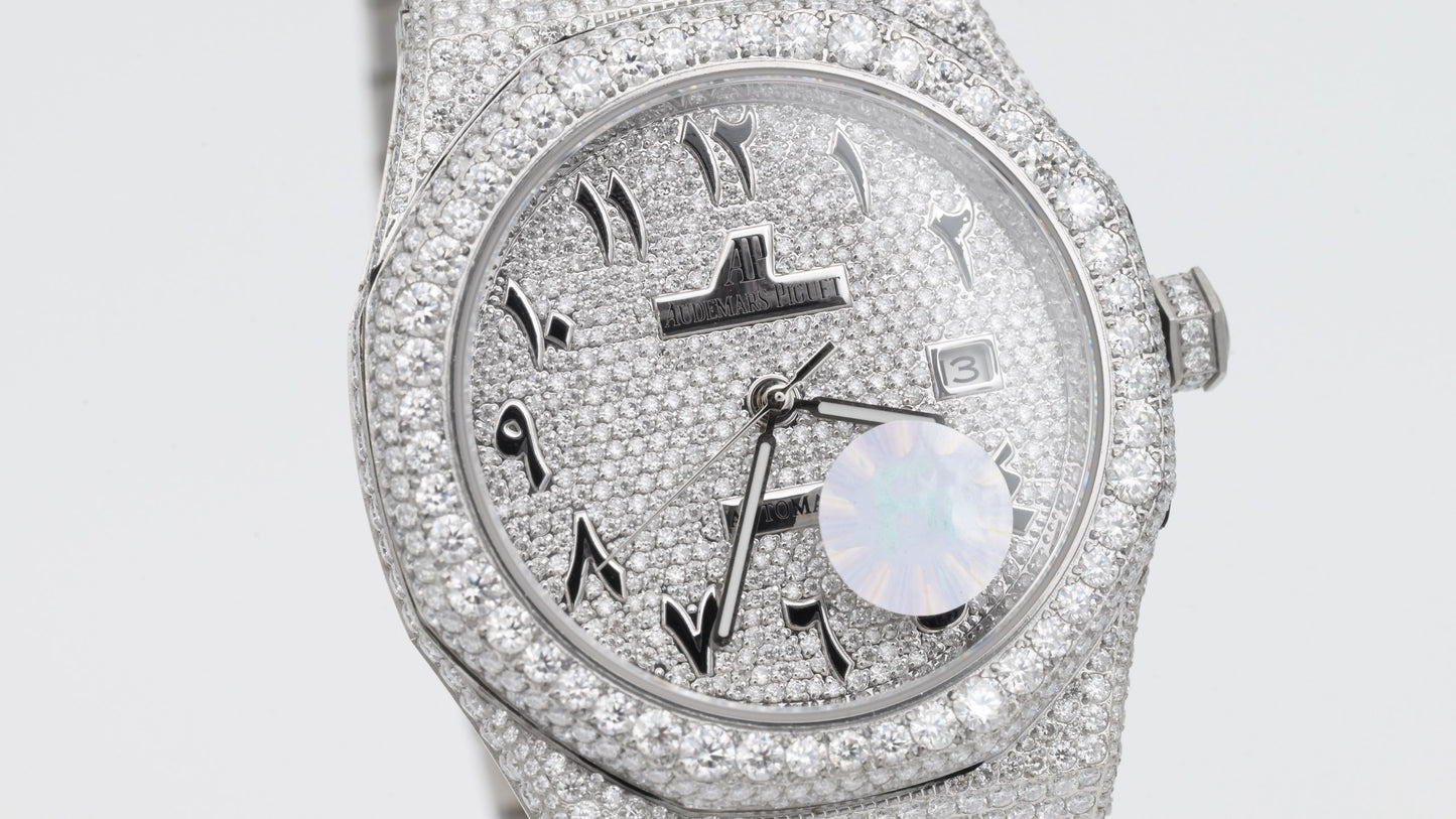 Royal Oak Diamond Pavé Arabic Dial Watch
