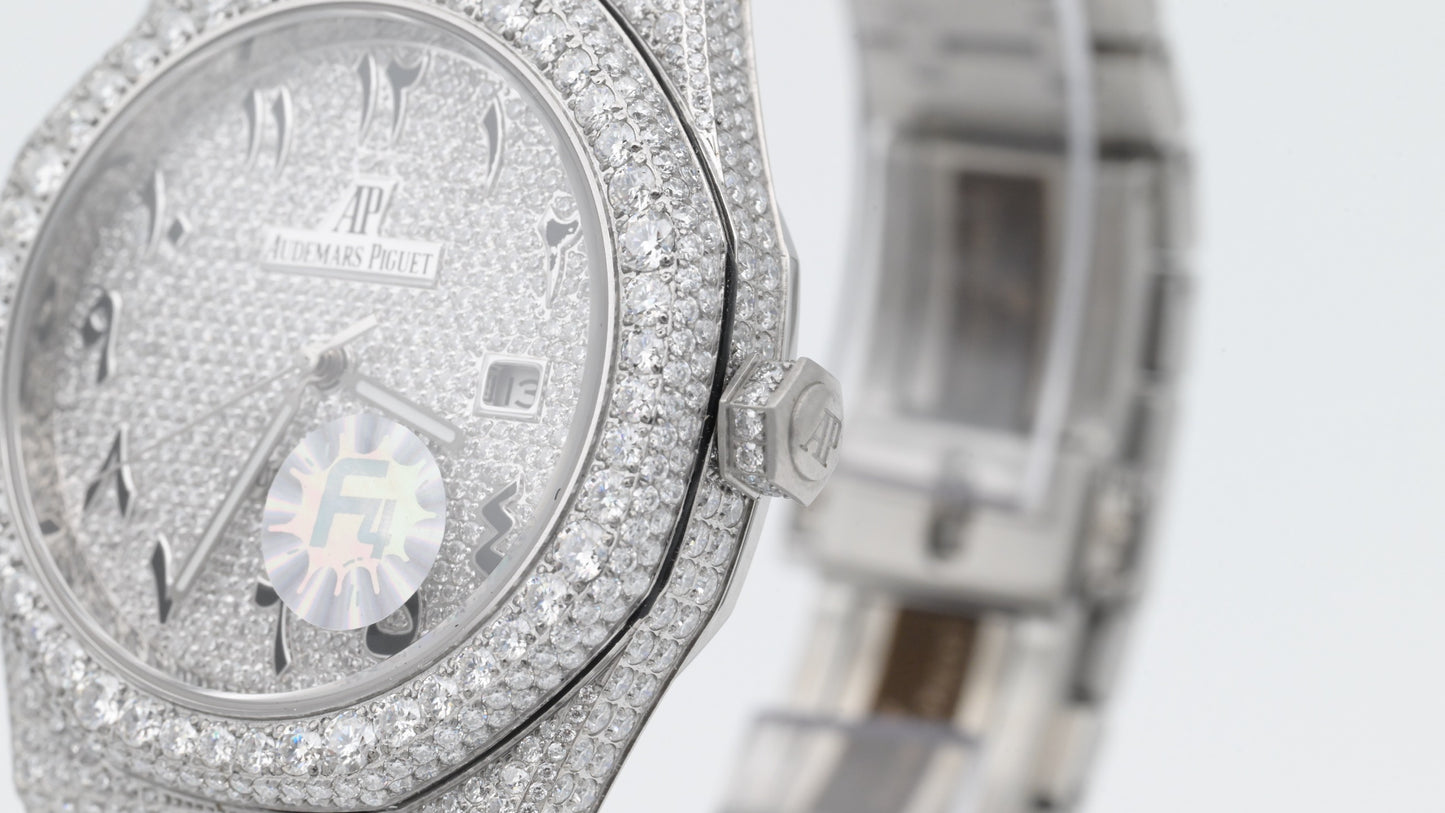 Royal Oak Diamond Pavé Arabic Dial Watch