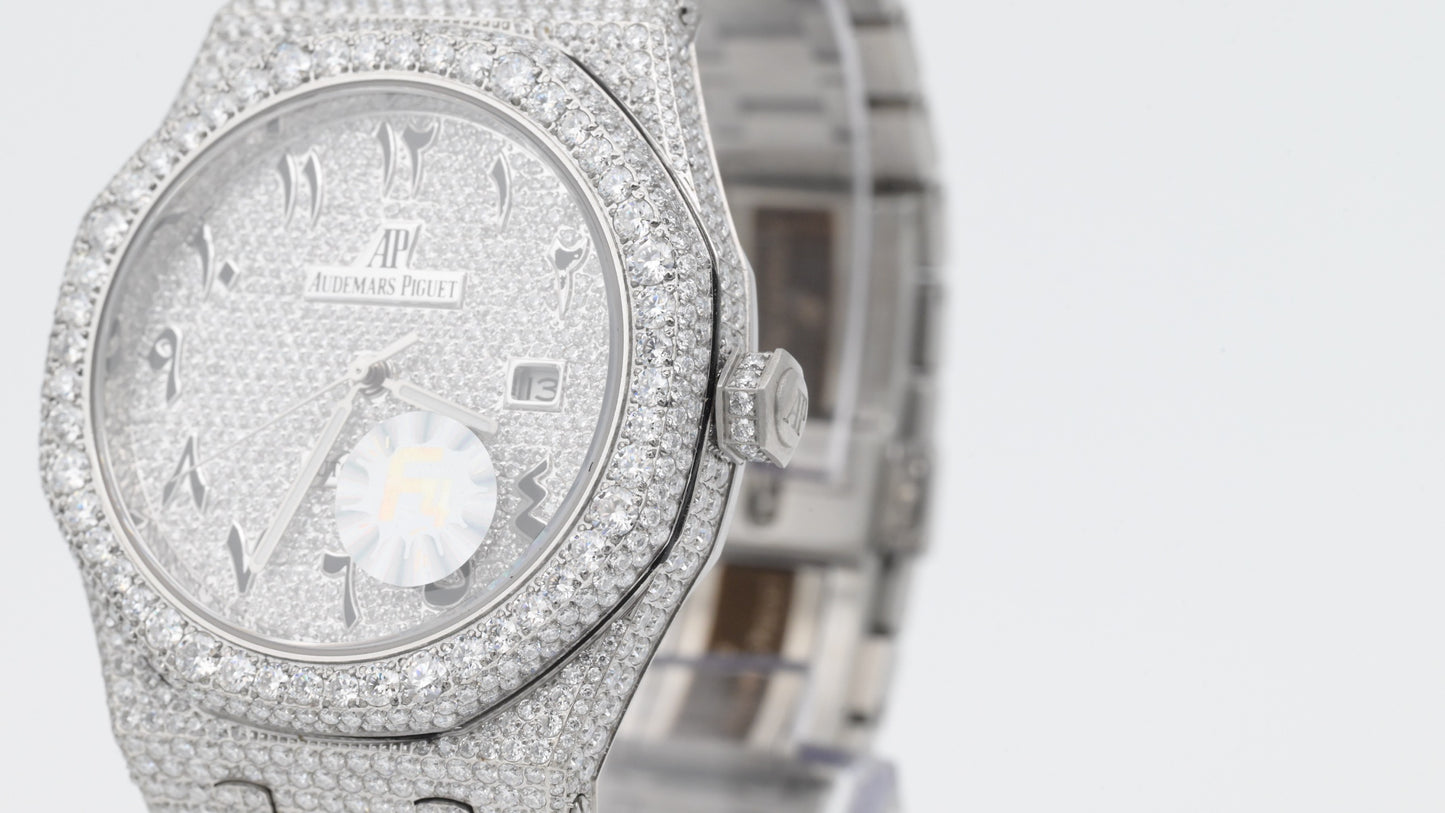 Royal Oak Diamond Pavé Arabic Dial Watch
