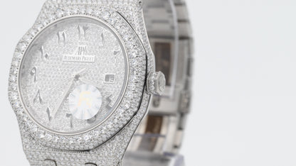 Royal Oak Diamond Pavé Arabic Dial Watch