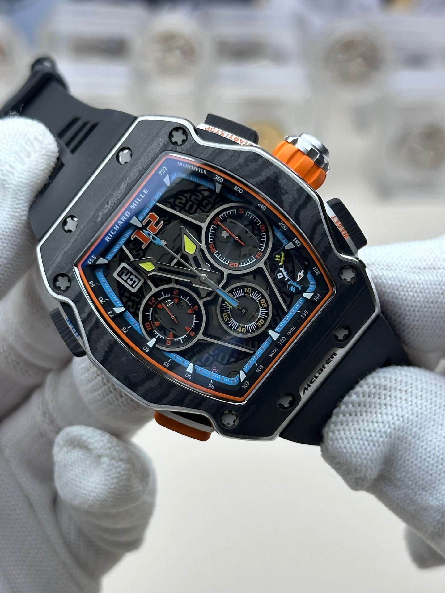 RM 11 McLaren Carbon Skeleton Chronograph Watch