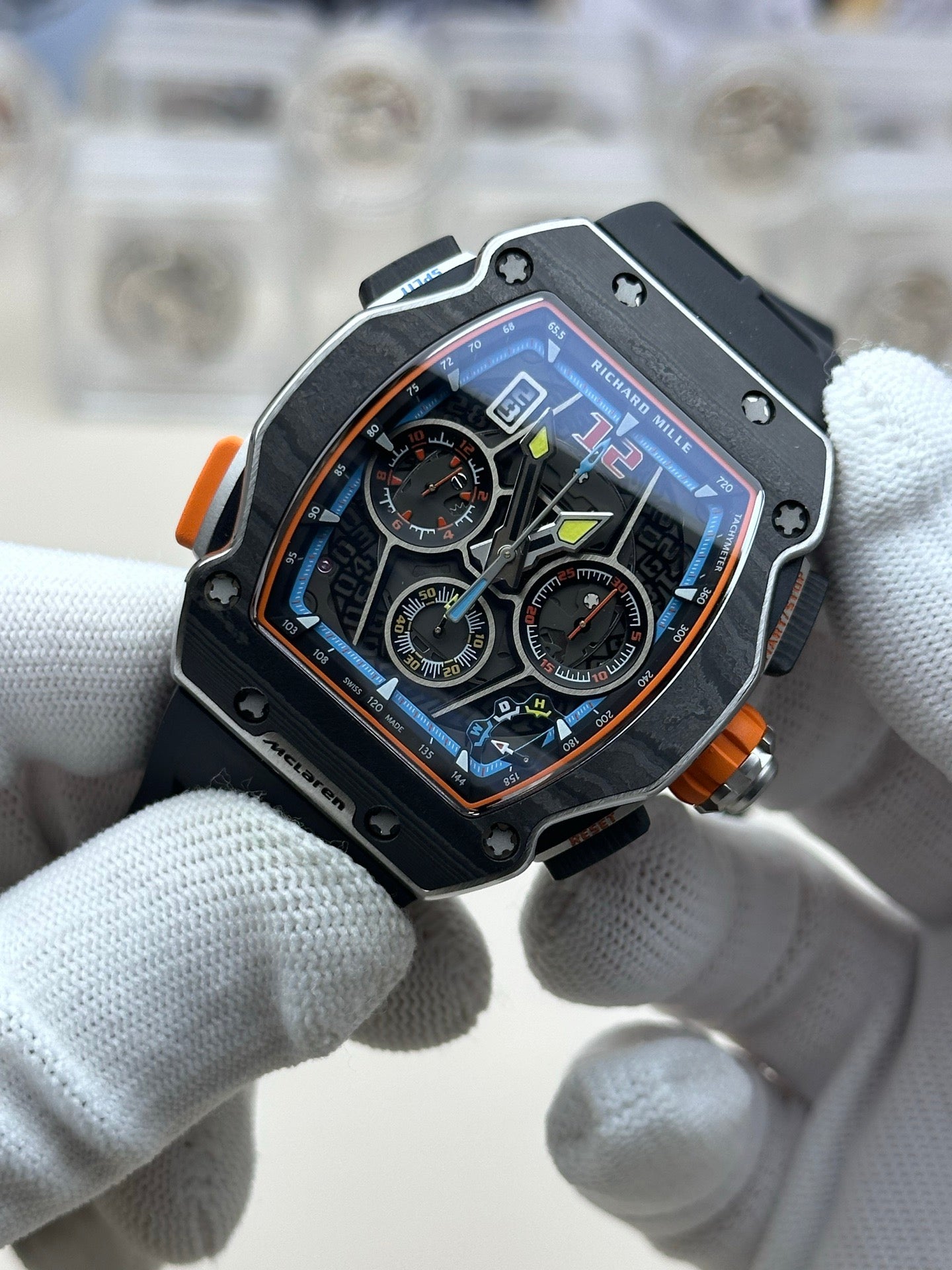 RM 11 McLaren Carbon Skeleton Chronograph Watch