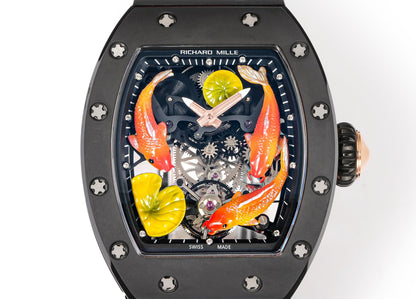 Koi Fish Skeleton Artistic Dial Watch