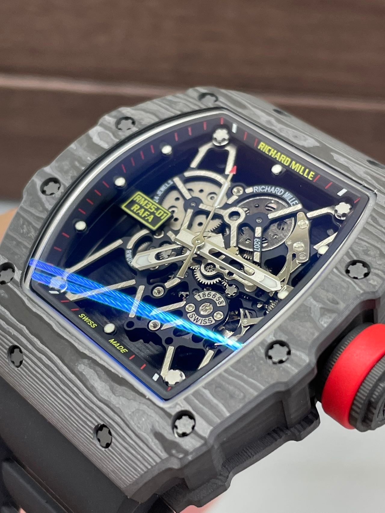 RM 35-01 Rafael Nadal Skeleton Automatic Watch White Case