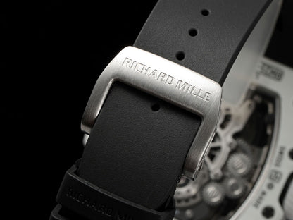 RM 53 White Black Skeleton Watch