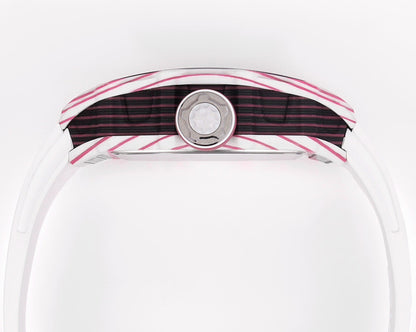 RM 53 White Pink Neon Skeleton Watch