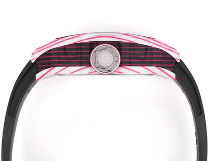 RM 53 White Pink Neon Skeleton Watch