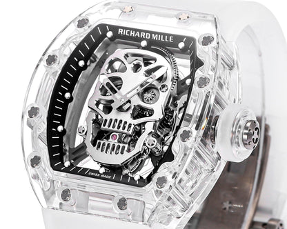 RM Skull Green Skeleton Automatic White Ceramic Edition
