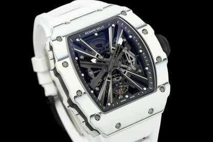 RM12-01 White Skeleton Dial Watch