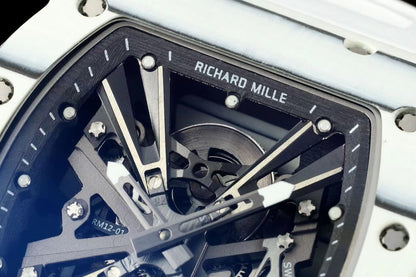 RM12-01 White Skeleton Dial Watch
