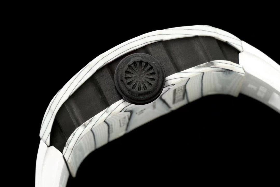 RM12-01 White Skeleton Dial Watch
