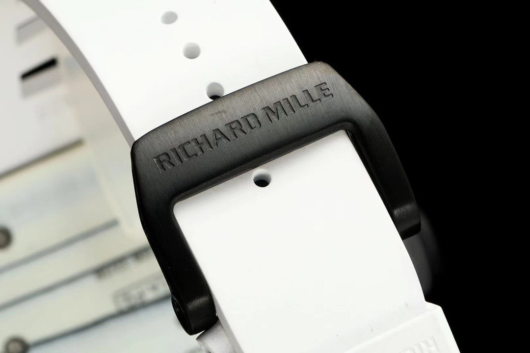 RM12-01 White Skeleton Dial Watch