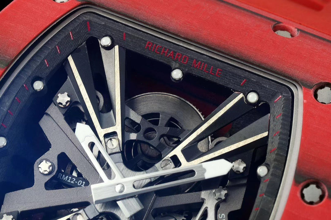 RM12-01 White Skeleton Dial Watch