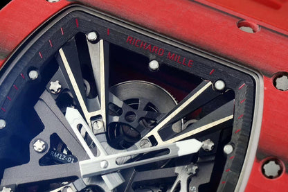 RM12-01 White Skeleton Dial Watch