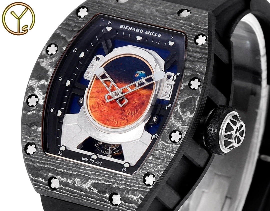 RM Mars Tourbillon Style Automatic Rubber Strap