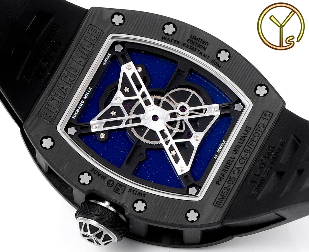 RM Mars Tourbillon Style Automatic Rubber Strap