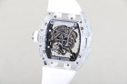 Transparent Ice Blue Skeleton Watch