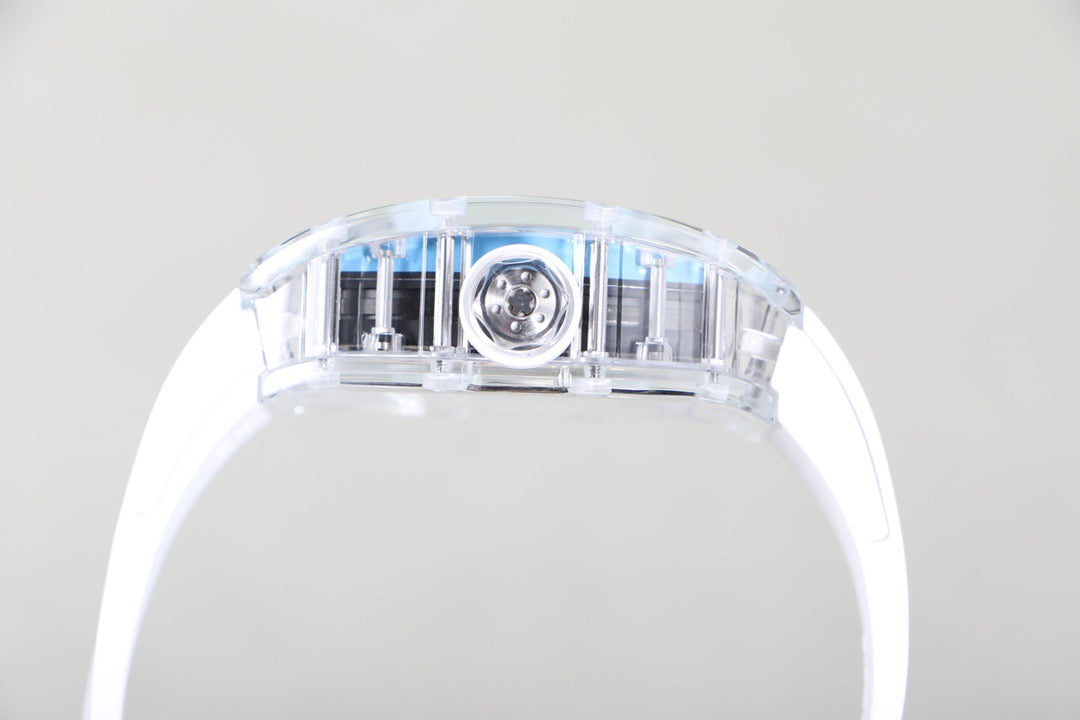 Transparent Ice Blue Skeleton Watch