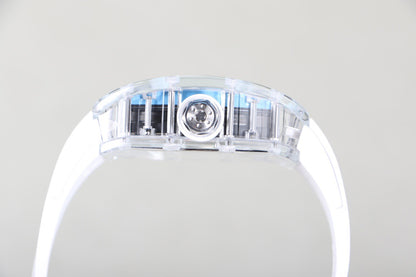 Transparent Ice Blue Skeleton Watch