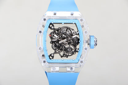 Transparent Ice Blue Skeleton Watch