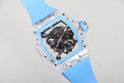 Transparent Ice Blue Skeleton Watch