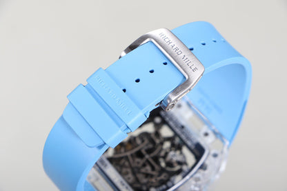 Transparent Ice Blue Skeleton Watch