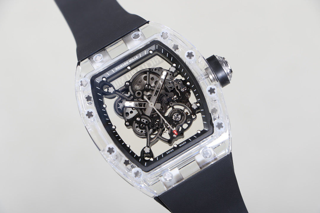 Transparent Ice Blue Skeleton Watch