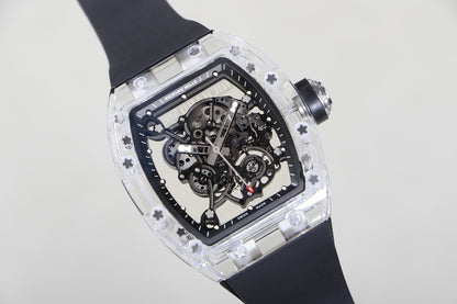 Transparent Ice Blue Skeleton Watch