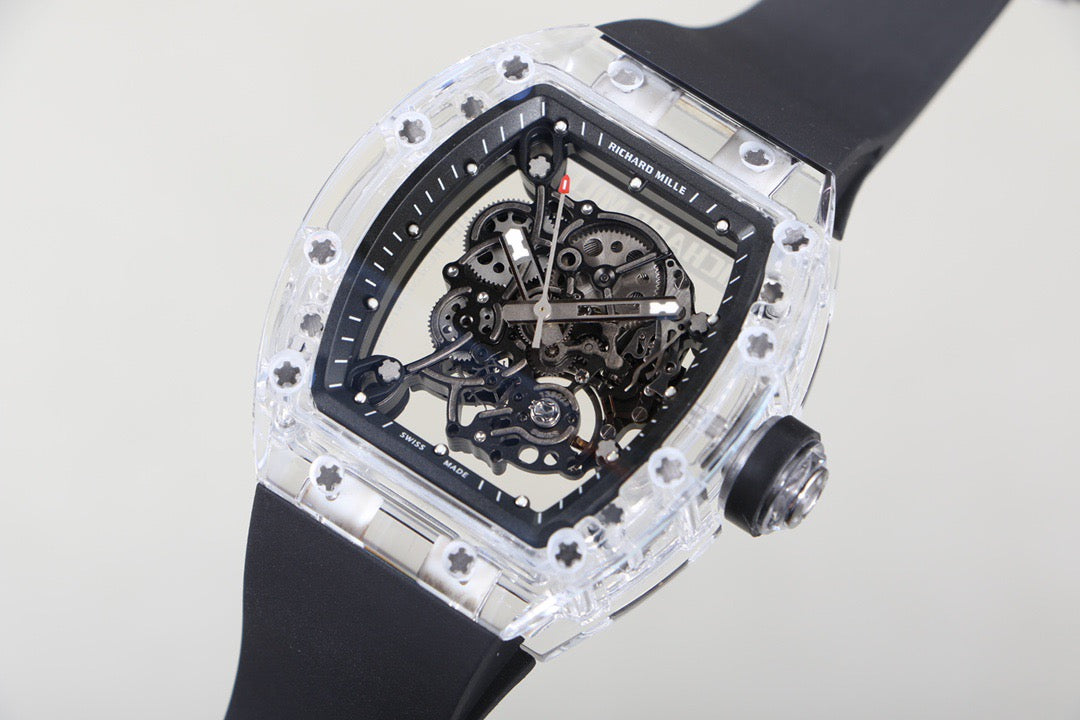 Transparent Ice Blue Skeleton Watch
