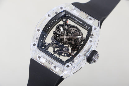 Transparent Ice Blue Skeleton Watch
