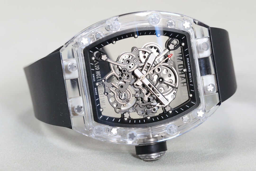 Transparent Ice Blue Skeleton Watch