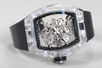 Transparent Ice Blue Skeleton Watch