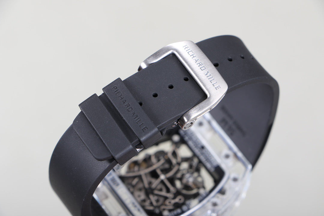 Transparent Ice Blue Skeleton Watch