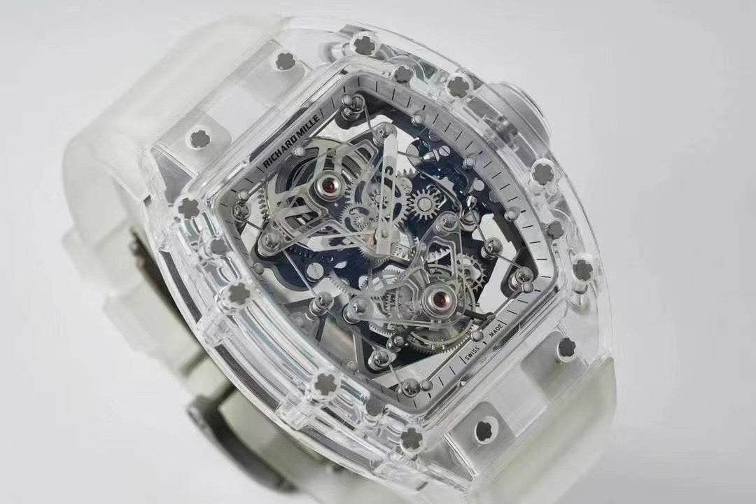 Transparent Ice Blue Skeleton Watch