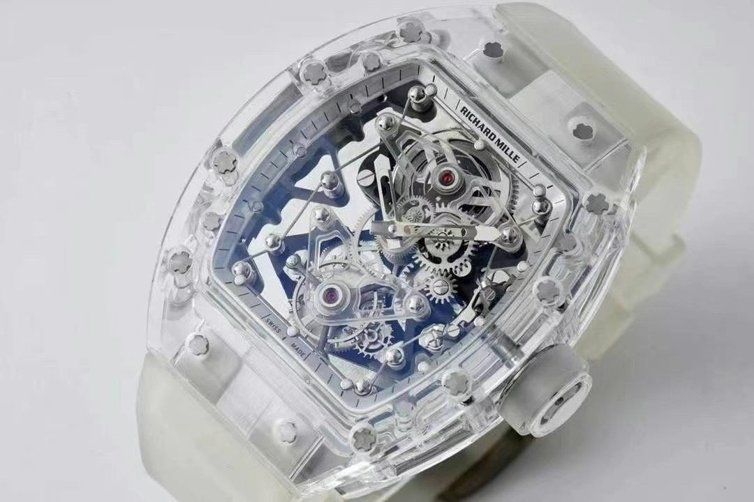 Transparent Ice Blue Skeleton Watch