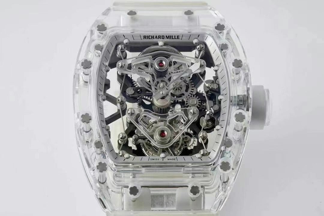 Transparent Ice Blue Skeleton Watch