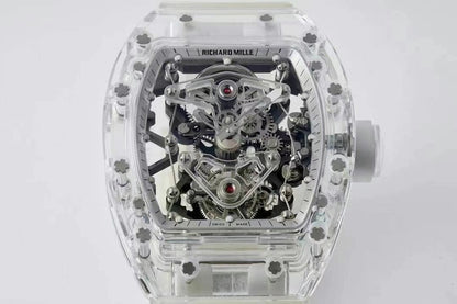 Transparent Ice Blue Skeleton Watch