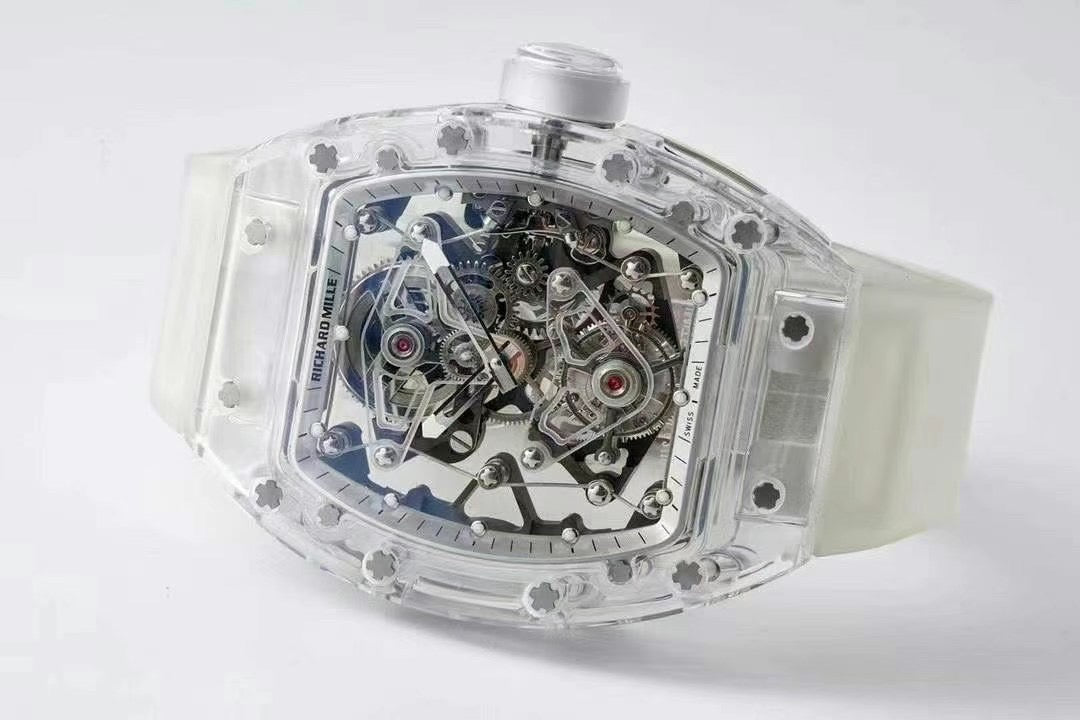 Transparent Ice Blue Skeleton Watch