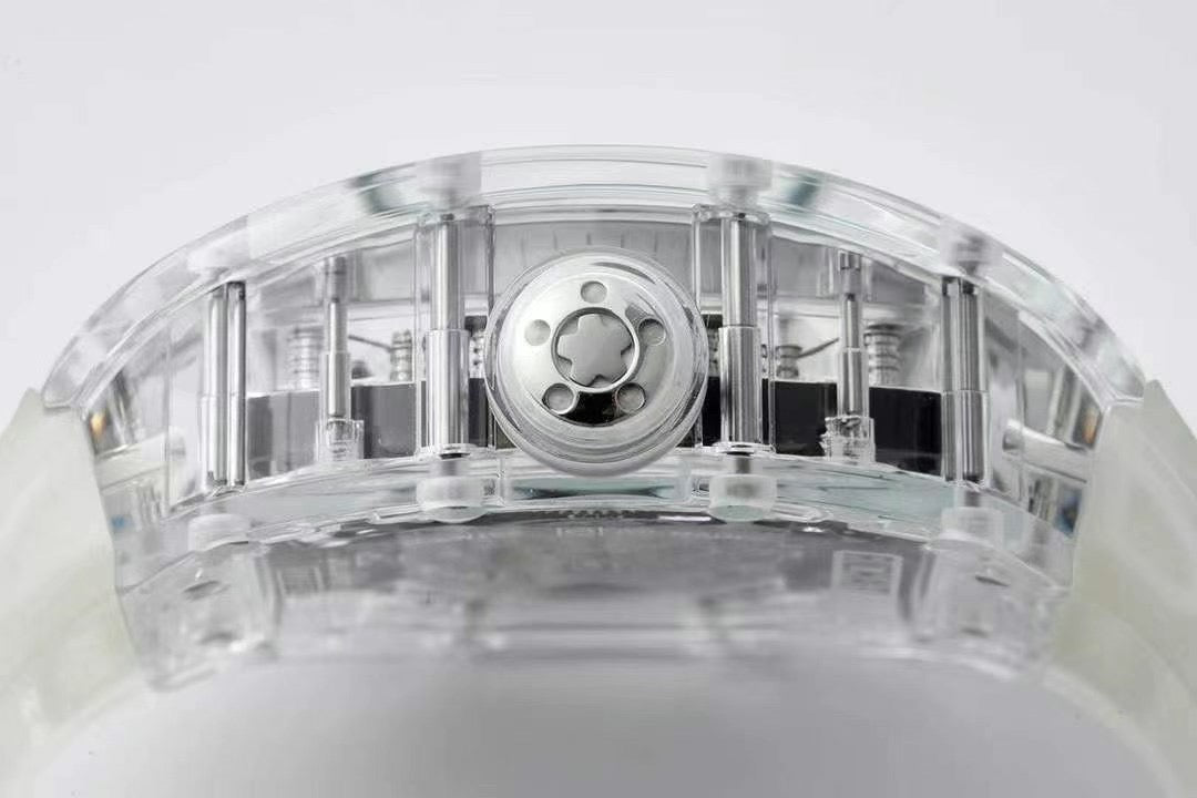 Transparent Ice Blue Skeleton Watch